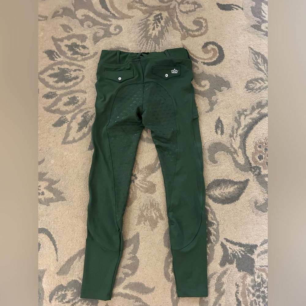 NWT Esprit Emerald green Classic riding tights Size Large